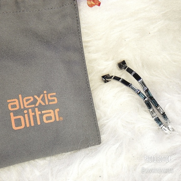 Alexis Bittar Silver Blue Earrings - Picture 8 of 8